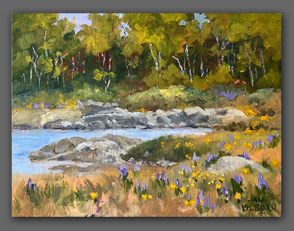 Jan Kilburn original oil, "Island Inlet"