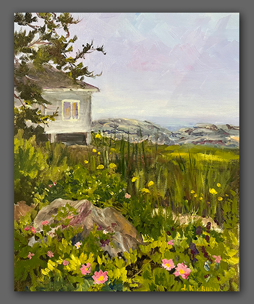 Jan Kilburn original oil, "Seacost Fog"