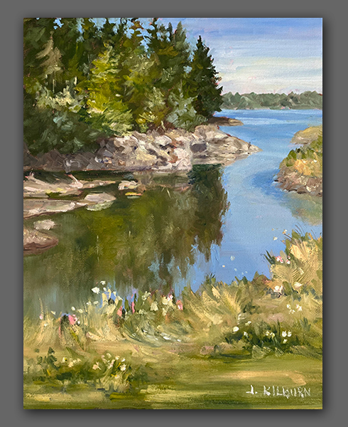 Jan Kilburn original oil, "Vinalhaven Reflections"