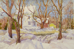 Jan Kilburn original watercolor, "Bristol Road Winter"