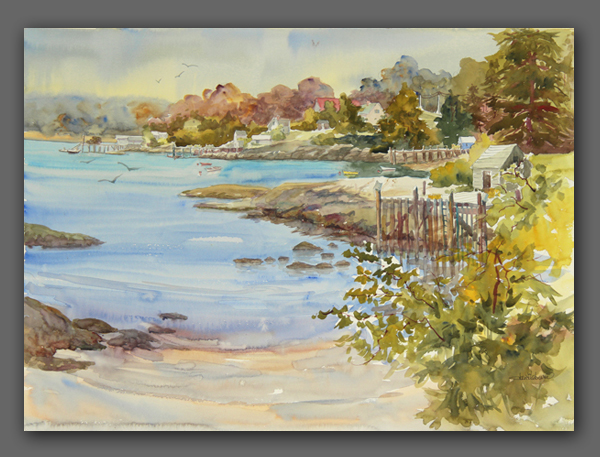 Jan Kilburn original watercolor, "The Cove"