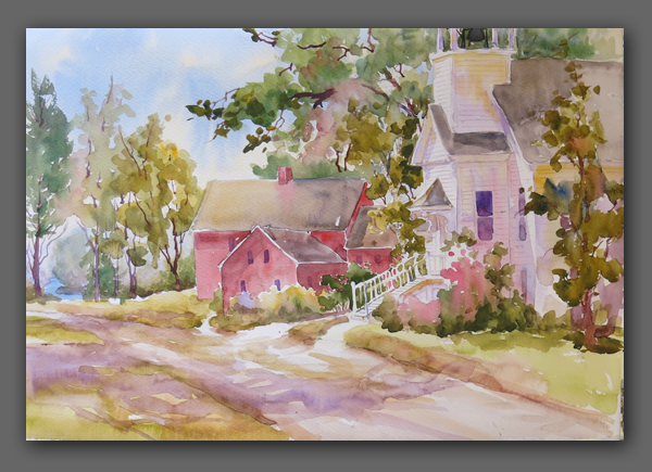 Jan Kilburn Jan Kilburn orginal watercolor, "Coburn Village"