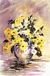 Jan Kilburn print from original watercolor, "Daisies II"