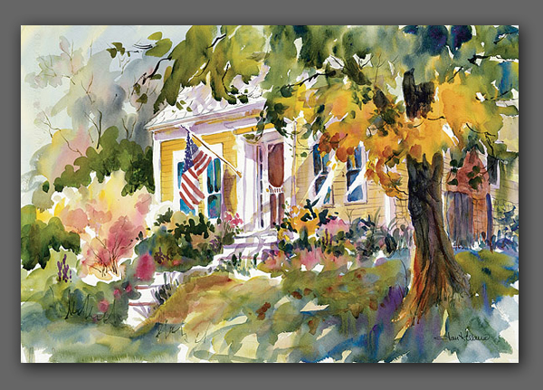 Jan Kilburn print, "Dorthea's House"