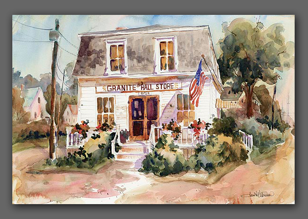 Jan Kilburn print, "Granite Hall Store"