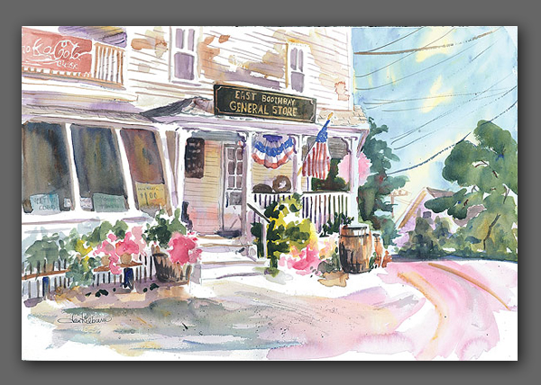 Jan Kilburn print, "East Boothbay General Store I"