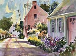 Jan Kilburn print from original watercolor, "New England Ambience I"
