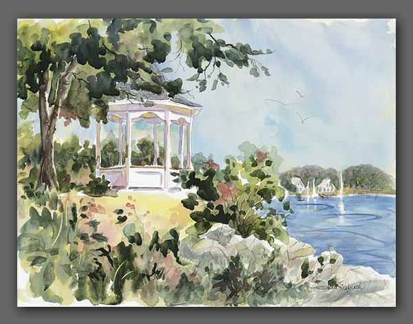 Jan Kilburn print, "The Gazebo"
