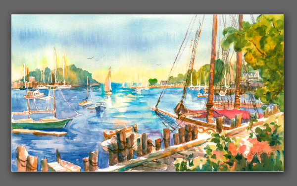 Jan Kilburn print, "Camden Summer"