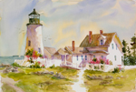 Jan Kilburn print from original watercolor, "Pemaquid Light"