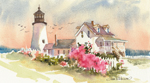 Jan Kilburn print from original watercolor, "Pemaquid Light I"