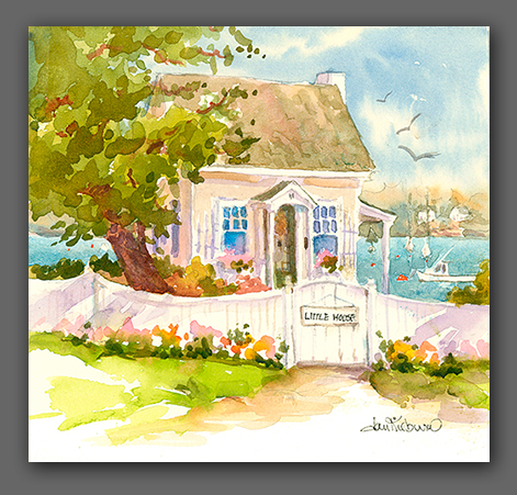 Jan Kilburn original watercolor, "Little House"