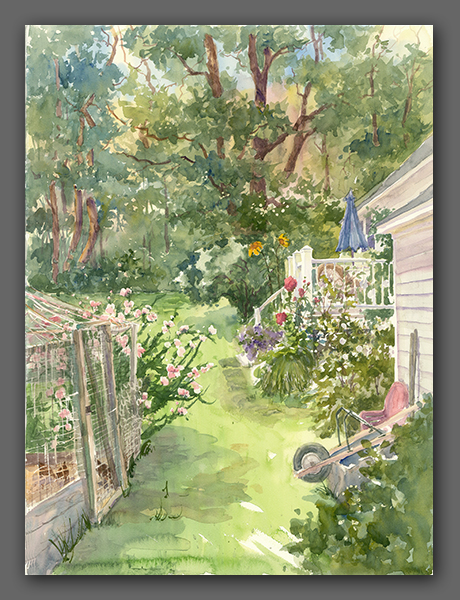 Jan Kilburn original watercolor, "Organized Chaos"